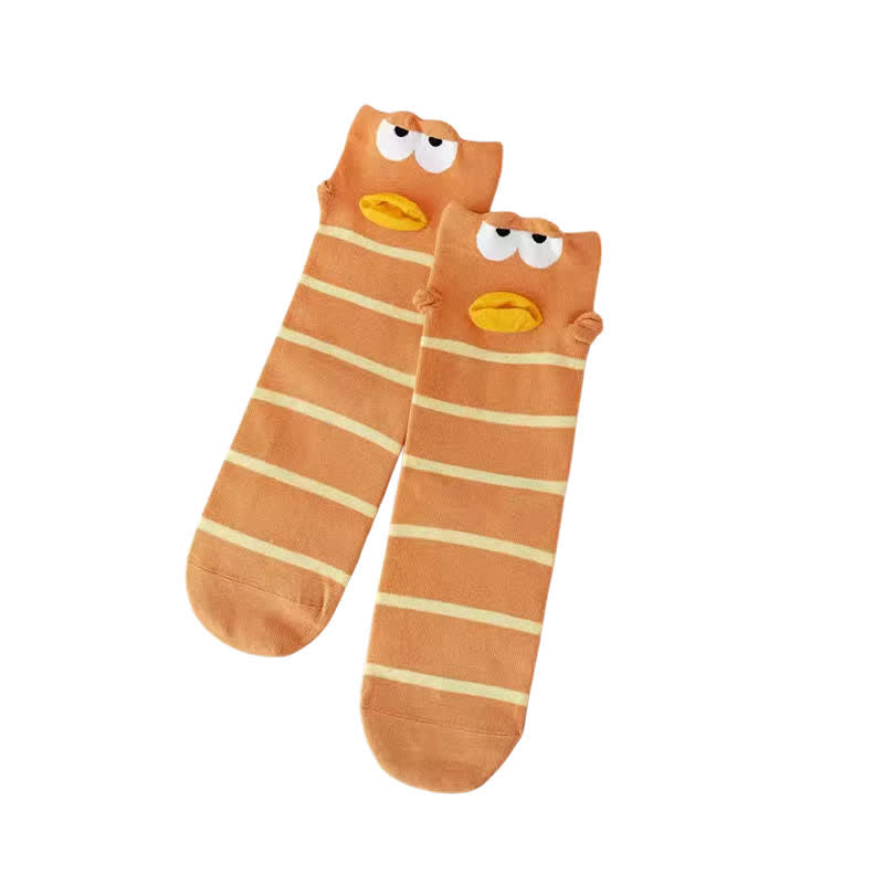 Plusock Cute Cartoon Eye Quarter Socks(4 Pairs) - image 3