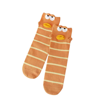 Plusock Cute Cartoon Eye Quarter Socks(4 Pairs) - image 3