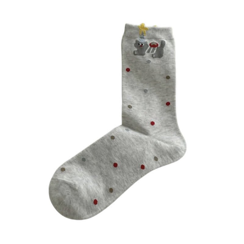 Plusock Cute Pattern Heart Socks(5 Pairs) - image 2