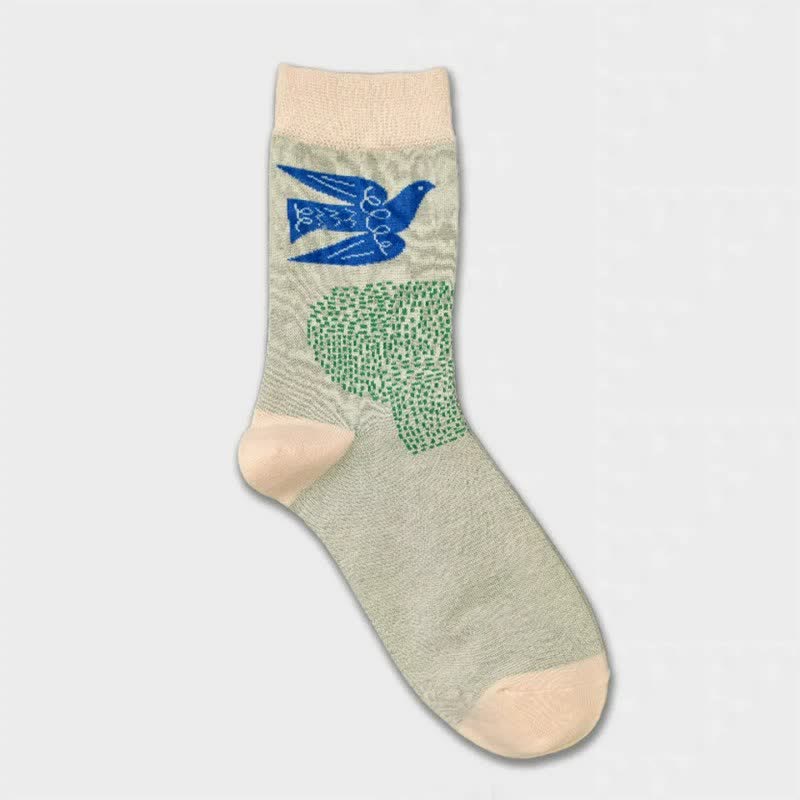 Plusock Colorful Bird Quarter Socks(3 Pairs) - image 3
