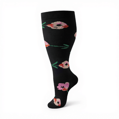 Plusock Plus Size Elegant Floral Compression Socks - image 11