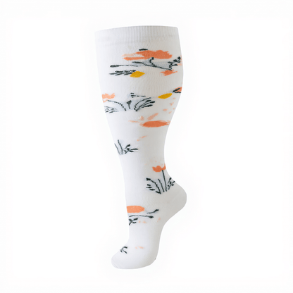 Plusock Plus Size Elegant Floral Compression Socks - image 9
