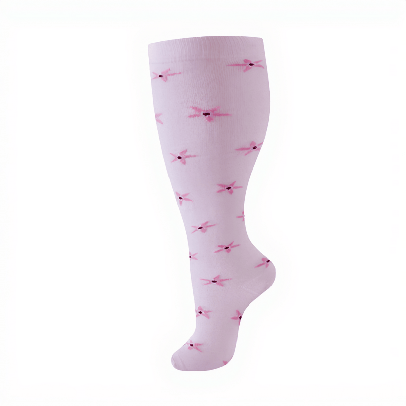 Plusock Plus Size Elegant Floral Compression Socks - image 10