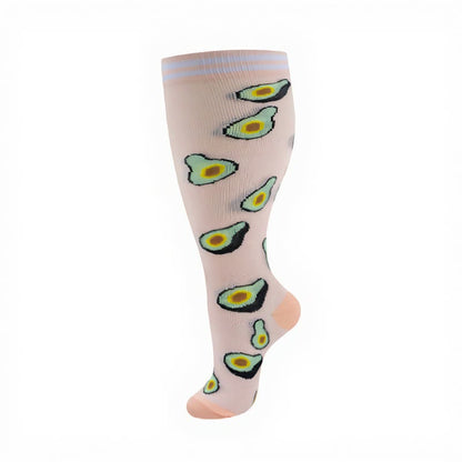 Plusock Plus Size Fruity Fun Compression Socks(4 Pairs) - image 13