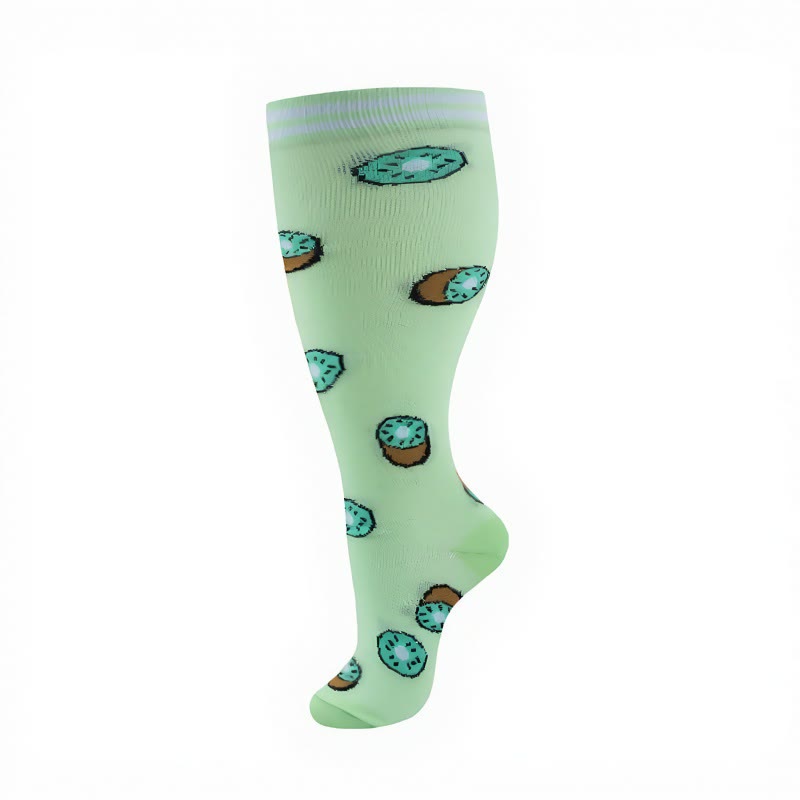 Plusock Plus Size Fruity Fun Compression Socks(4 Pairs) - image 11