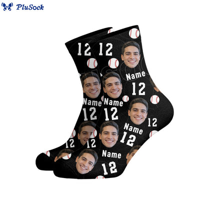 Plusock Number Name Face Custom Socks - image 0