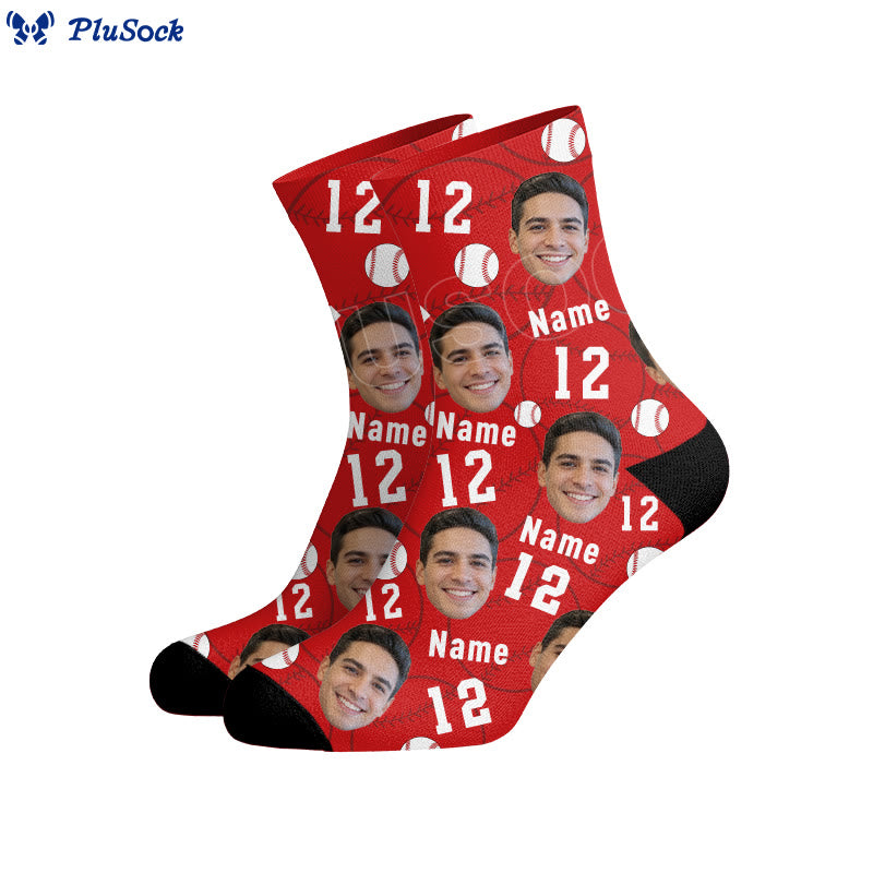 Plusock Number Name Face Custom Socks - image 3