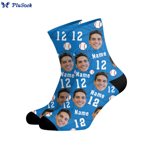 Plusock Number Name Face Custom Socks - image 0