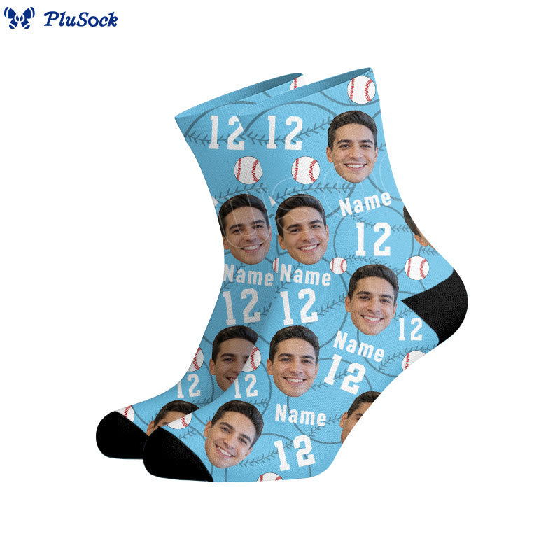 Plusock Number Name Face Custom Socks - image 2