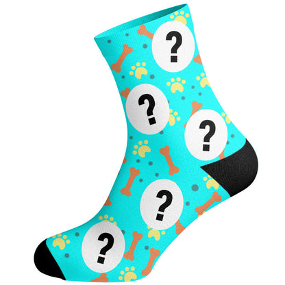 Plusock Bone Paw Print Dog Face Custom Socks - image 16