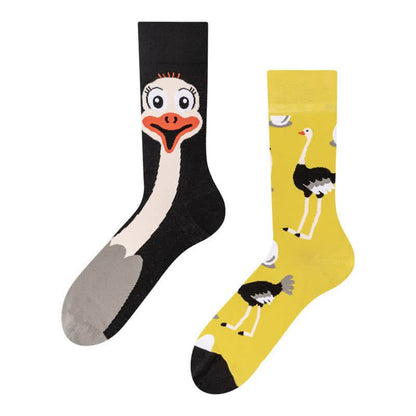 Plusock Funny Ostrich Quarter Socks - image 1