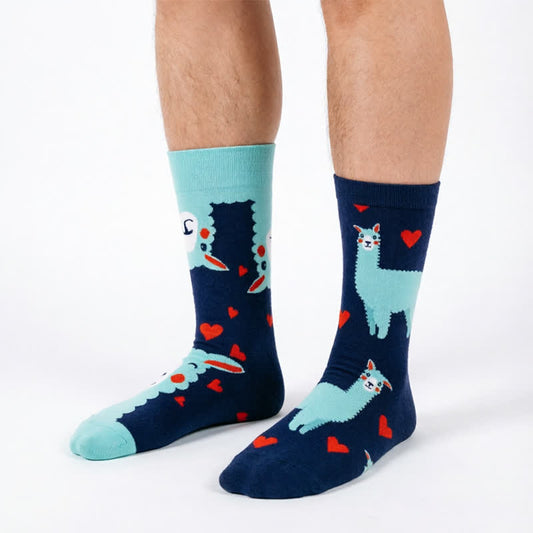 Plusock Alpaca Heart Quarter Socks - Blue - EU35-43(US2-9) - image 0