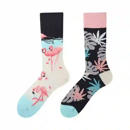 Plusock Flamingo Tropical Quarter Socks - image 1