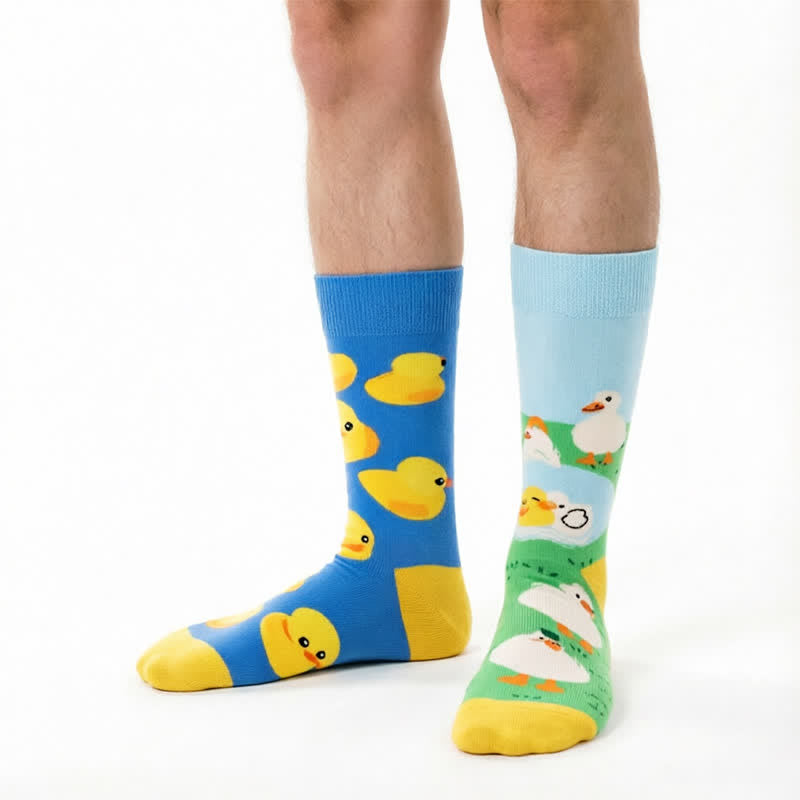 Plusock Cute Goose Duck Quarter Socks - Blue - EU35-43(US2-9) - image 0
