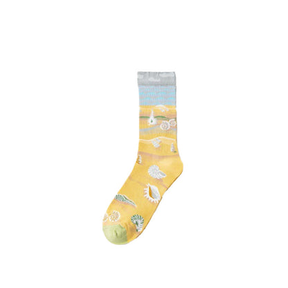 Plusock Playful Painting Pattern Quarter Socks(4 Pairs) - image 6