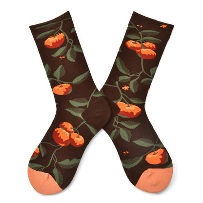 Plusock Vintage Countryside Quarter Socks(3 Pairs) - Orange - EU35-42(US2-8.5) - image 5