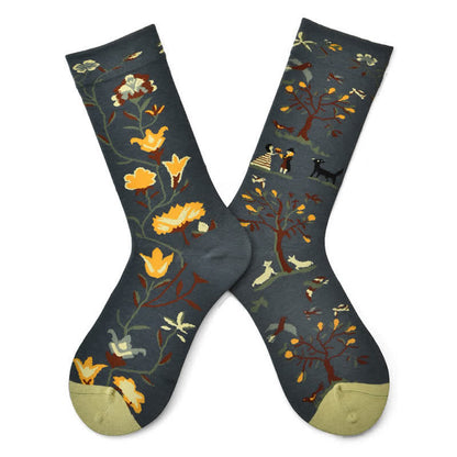 Plusock Vintage Countryside Quarter Socks(3 Pairs) - Green - EU35-42(US2-8.5) - image 3