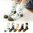 Plusock Floral Pattern Quarter Socks(5 Pairs) - Multicolor - EU35-43(US2-9) - image 0