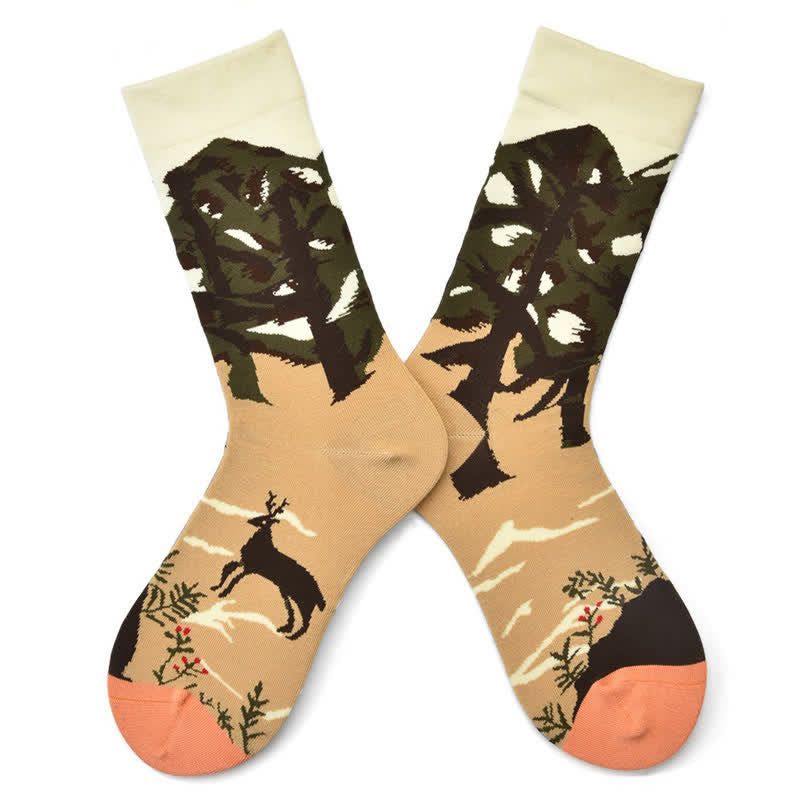 Plusock Vintage Floral Quarter Socks(3 Pairs) - Orange - EU35-42(US2-8.5) - image 3