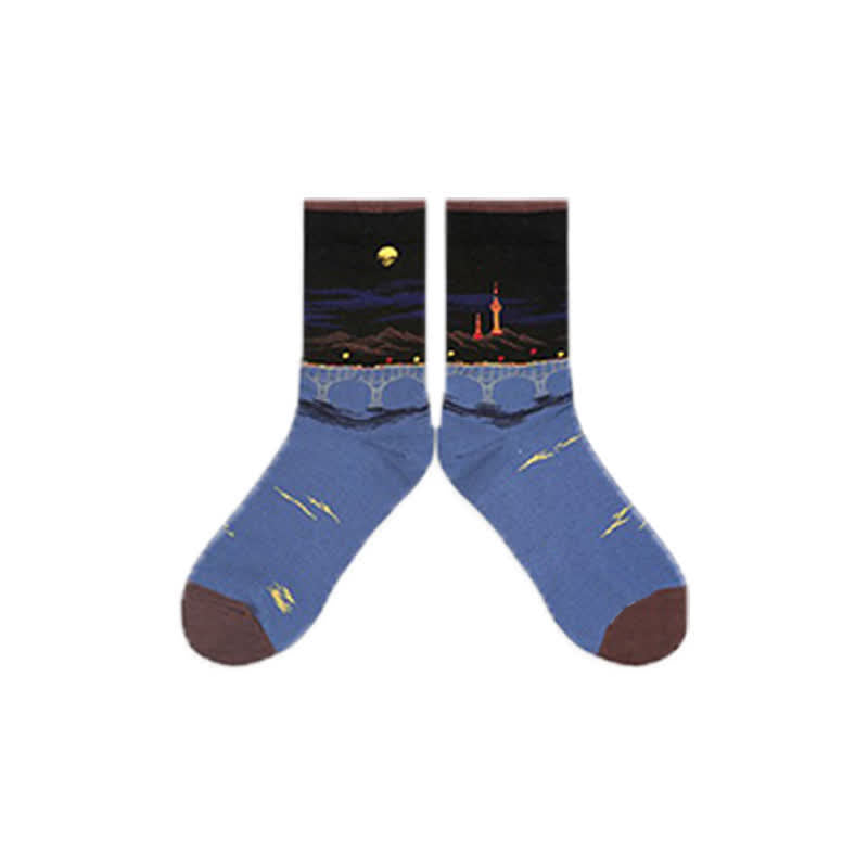 Plusock Castle Sunset Quarter Socks(3 Pairs) - Brown - EU35-40(US2-7) - image 9