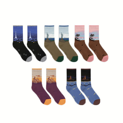 Plusock Castle Sunset Quarter Socks(3 Pairs) - image 6