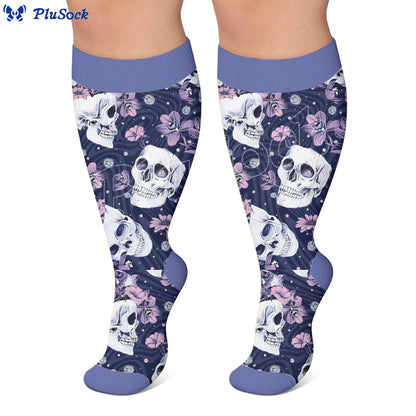 Plusock Plus Size Skull Series Compression Socks - image 4