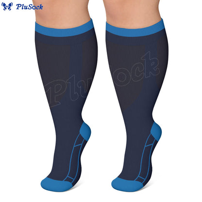 Plusock Plus Size Classic Solid Compression Socks - image 4