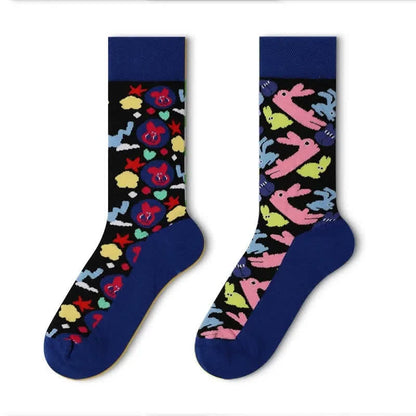 Plusock Cute Bunny Quarter Socks - Navy - EU35-43(US2-9) - image 1