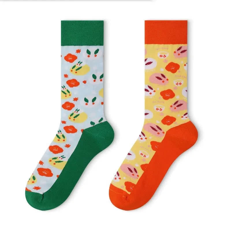 Plusock Cute Rabbit Quarter Socks - image 1