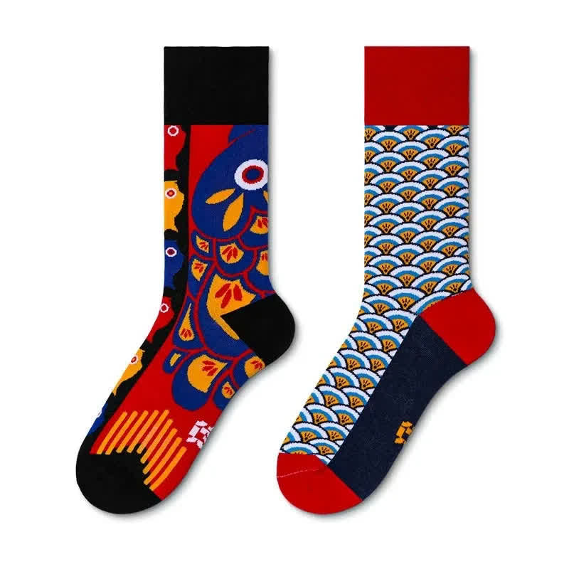 Plusock Colorful Fish Quarter Socks - image 1