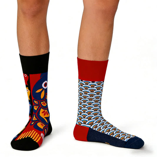Plusock Colorful Fish Quarter Socks - Red - EU35-43(US2-9) - image 0