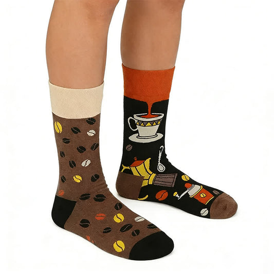 Plusock Cartoon Coffee Quarter Socks - Coffee - EU36-43(US3-9) - image 0