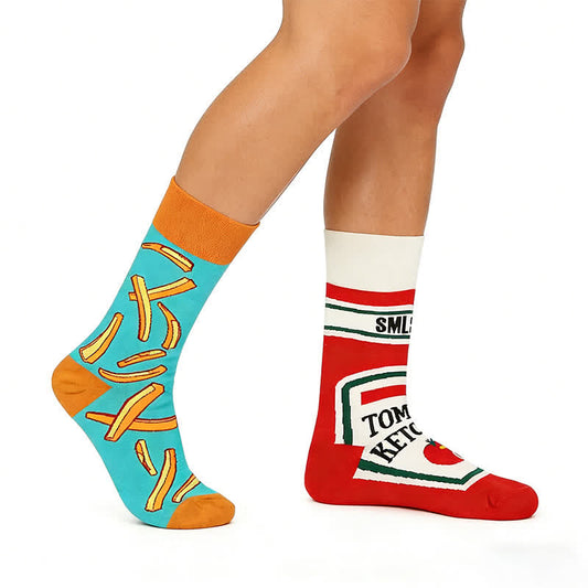 Plusock Tomato Sauce Fries Quarter Socks - Red - EU36-43(US3-9) - image 0