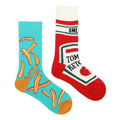 Plusock Tomato Sauce Fries Quarter Socks - image 1