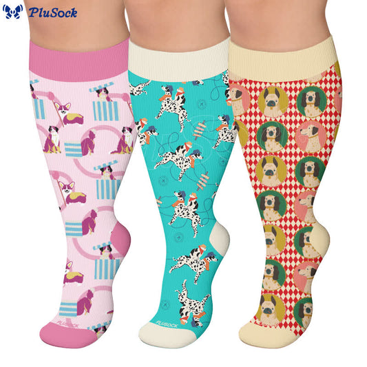 Plusock Cute Dalmatian Dog Compression Socks - image 0