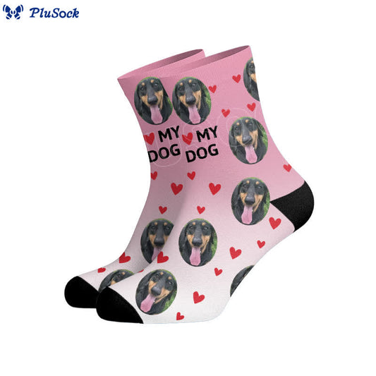 Plusock Love My Dog Custom Pet Socks - image 0