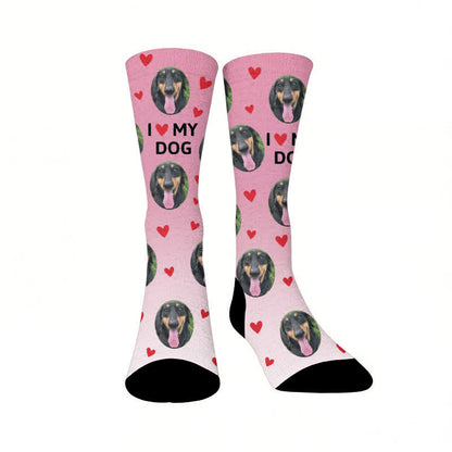 Plusock Love My Dog Custom Pet Socks - image 1