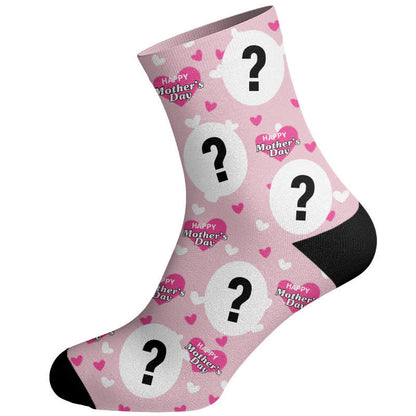 Plusock Mother's Day Custom Face Socks - Pink - EU37-44(US4-10) - image 2