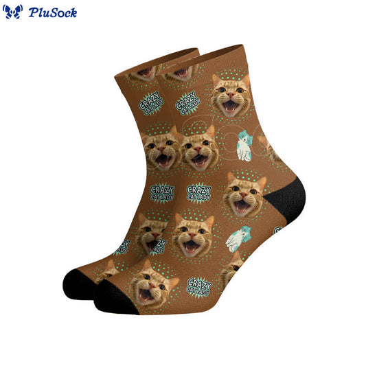 Plusock Crazy Cat Lady Custom Cat Socks - image 0