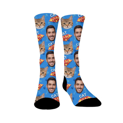 Plusock Cat Dad Custom Cat Face Socks - image 1