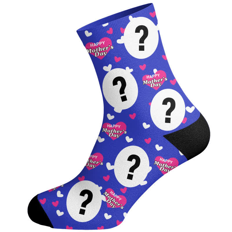 Plusock Mother's Day Custom Face Socks - Purple - EU37-44(US4-10) - image 9