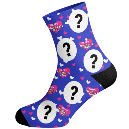 Plusock Mother's Day Custom Face Socks - Purple - EU37-44(US4-10) - image 9