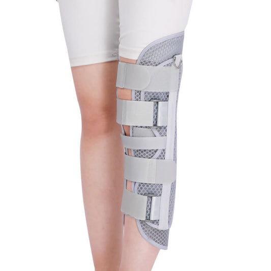 Plusock Breathable Long Leg Knee Brace - Grey - XL - image 0
