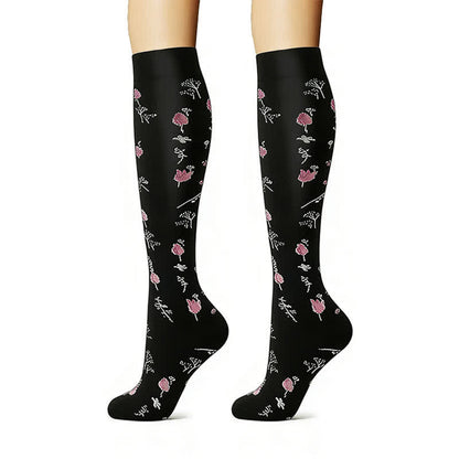 Plusock Floral Garden Embroidered Compression Socks(6 Pairs) - image 2