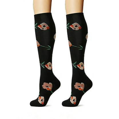 Plusock Floral Garden Embroidered Compression Socks(6 Pairs) - image 3