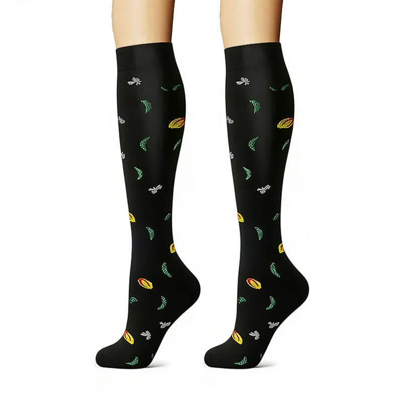 Plusock Floral Garden Embroidered Compression Socks(6 Pairs) - image 4