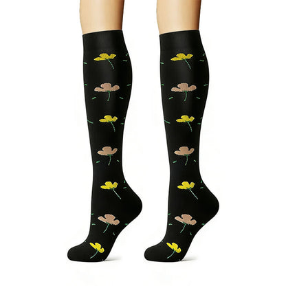 Plusock Floral Garden Embroidered Compression Socks(6 Pairs) - image 1