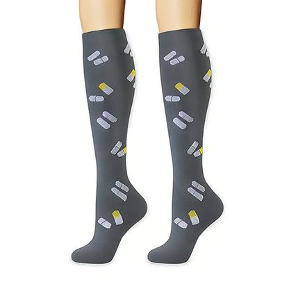 Plusock Healthcare Icon Mixed Pattern Compression Socks(6 Pairs) - image 1