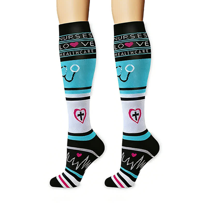 Plusock Healthcare Icon Mixed Pattern Compression Socks(6 Pairs) - image 6