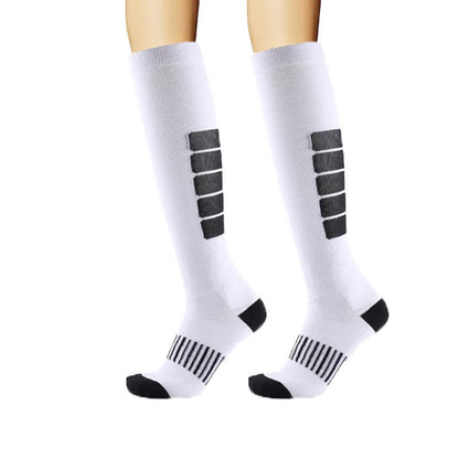 Plusock Bold Block Sport Compression Socks(6 Pairs) - White - L/XL - image 7